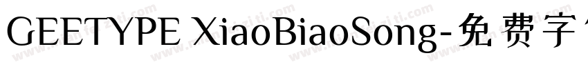 GEETYPE XiaoBiaoSong字体转换